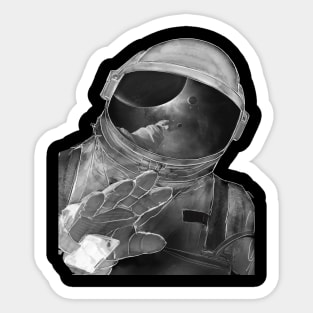 Exploring an Exo Planet Astronaut Space Art Sticker